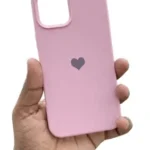 M7 iPhone 12/12 Pro Back Cover – Cute Phone Cases with Soft Silicone Gel, Full Protection & Heart Design (Pink) | Mobile Cover for Girls