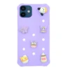 YellowCult DIY Charms Cover for iPhone 11, Cute Phone Case for Women Girls with Raised Edges for Camera & Full Body Protection Scratch-Resistant Back & Pretty Aesthetic Charms 6.1", Lilac